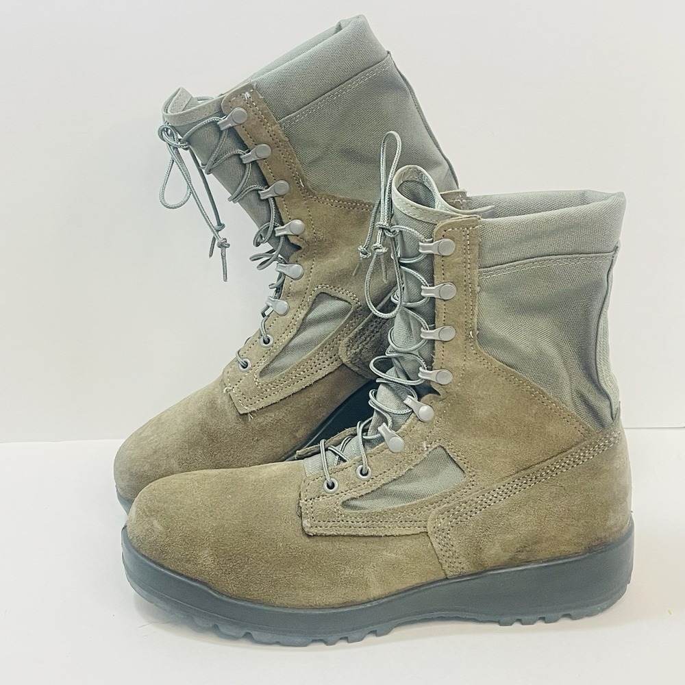 Belleville 600 ST Steel Toe Boots Sz 13 R ASTM F2413-11 Vibram Sole Sage Green